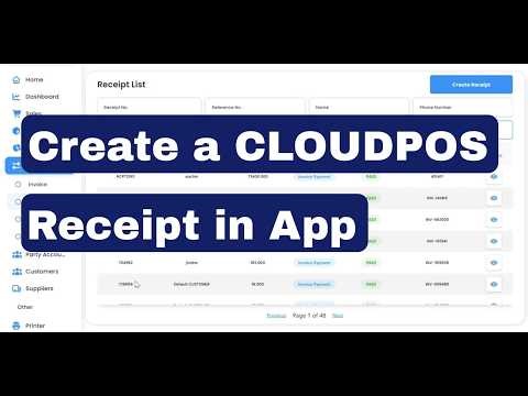 CLOUDPOS - Receipt transactions