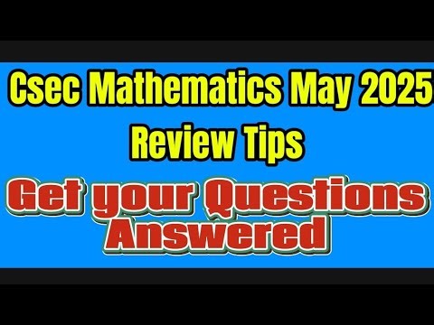 CSEC Maths Paper 2 exam 2025 review #csecmaths #maths #cxcmaths #education #school