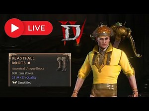 🔴 Sanctifying 100 Beastfall Boots ⚔️ Diablo 4, Season 11