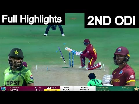 Pakistan Vs West Indies 2ND ODI Match Full Highlights 2025 Pak vs WI Highlights Today