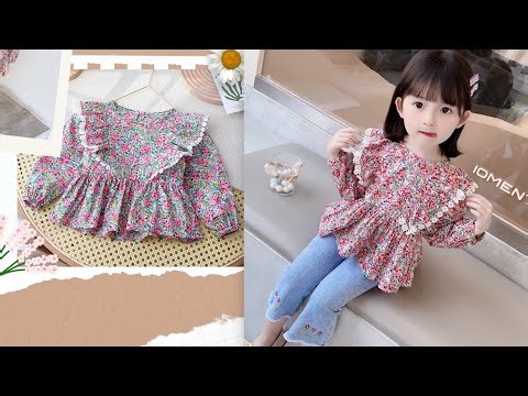 Korean Style 4 to 5 Year Baby Girl Top Cutting And Stitching Tutorial/ Easy To Make Frock/Top ||