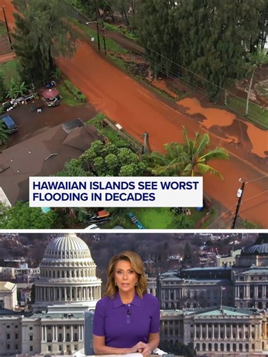 Thousands of people lost power in Hawaii after heavy downpours hit the islands, leading to the worst flooding in the area in more than 20 years. Hawaii Gov. Josh Green said the cost of the storm could top $1 billion, including damage to airports, schools, roads, homes and a Maui hospital.