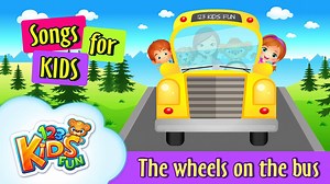 Song for Preschool Kids - The weels on the bus go round and round... | 123 Kids Fun Apps
