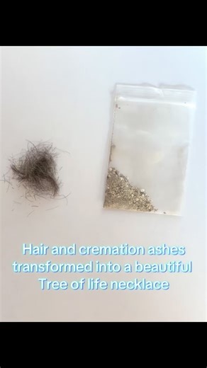 This beautiful’tree of life’ necklace was made for a lovely lady who recently lost her Dad. She wanted his hair to resemble a tree and his ashes to look like the leaves to create a tree of life. I added a bit of colour and sparkle using crushed opal. Thank you for trusting me to make something so precious and sentimental Cheryl #memorialjewellery #memorialjewelry #treeoflife #heartnecklace #neverforgotten #ashesjewellery | Whispered keepsakes