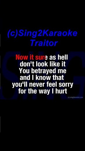 Olivia Rodrigo Traitor ( #Karaoke #King of Karaoke #Version with sing along Lyrics )
