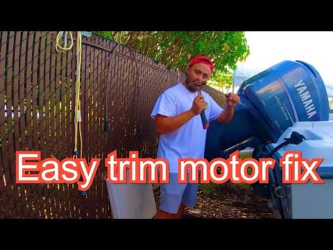 Outboard trim motor clicks but does not go up or down try this first!