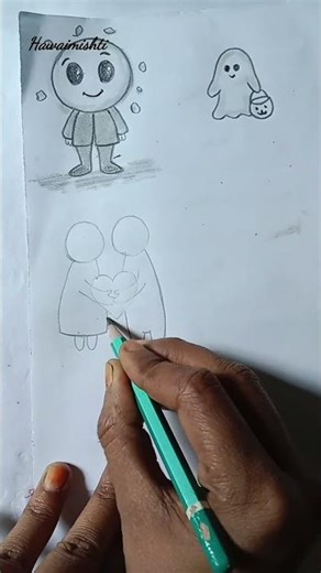 Simple Romantic Couple Drawing Tutorial ✏️