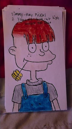 My Rugrats drawing: Little Timmy Ray Pickles funny long bowl top high fade cut.😀😃🤠🧑🏻‍🦰👨🏻‍🦰💈🪒✂️🏉🧩🧸🪅