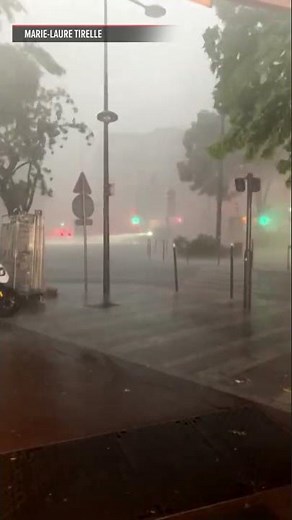 Wind, rain lash Paris during heavy storm