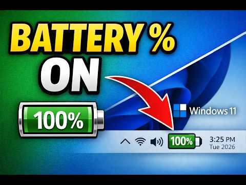 How to Show Battery Percentage on Taskbar in Windows 11 | GearUpWindows Tutorial