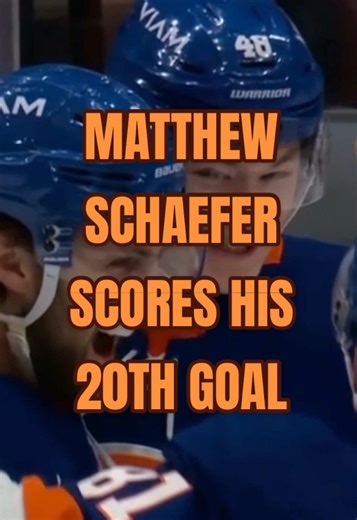 Matthew Schaefer scores his 20th goal of the season, and the defenceman becomes the first rookie to reach 20 goals 🤯 #nhlonsn #nhl #islanders #schaefer