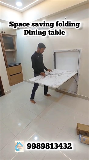 Space-Saving Folding Table You NEED in 2026! 🔥#wallmoumttable#foldingtable #interior #trending