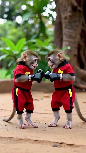 🥊🐒 Monkey Boxing Match! | Funniest Jungle Fight Ever 😂