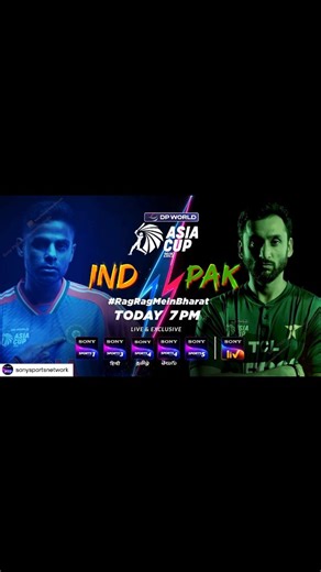 Sony SAB on Instagram: "Two teams. One stage. Infinite emotions 朗  Watch India vs Pakistan in the Super 4s of the DP World Asia Cup 2025 Tonight, 7 PM onwards, LIVE on the Sony Sports Network TV channels & Sony LIV. #SonySportsNetwork #DPWorldAsiaCup2025 #INDvPAK"