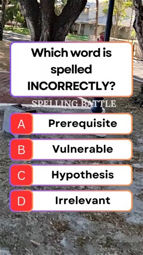 Spot the incorrect spelling 👀✍️ Can you find it? 😱🔥 #SpellingQuiz #English #Quiz