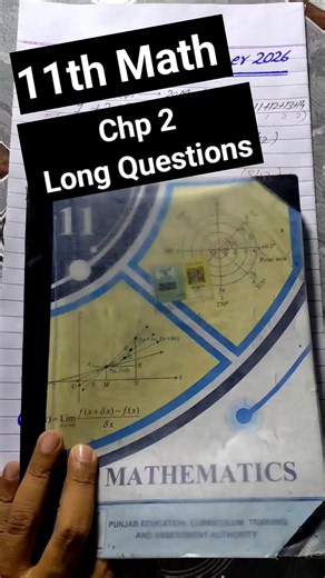 11th Class Math Chapter 2 Important Long Questions Guess 2026 | 1st Year Mathematics | Punjab Board | DMS ACADEMY 11th Class Mathematics Chapter 2 Important Long Questions Guess Paper 2026 for all Punjab Boards. Prepare the most expected board questions and improve your exam preparation with DMS ACADEMY. These important long questions are selected according to the latest board pattern and previous papers to help students score high marks in annual exams 2026. 🔍 Related Searches: 11th Class Math
