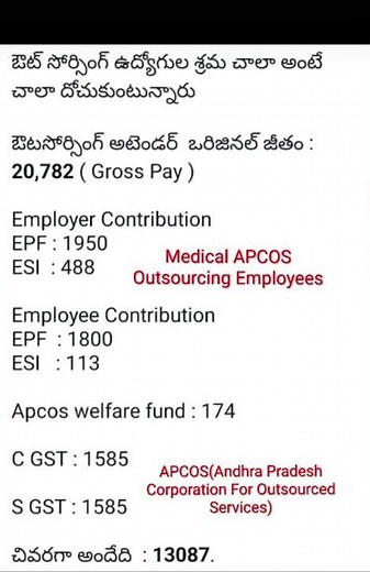 APCOS Medical Outsourcing Salary 2026 💰 | Gross 20,782 – In Hand 13,087 😳 | Full Details