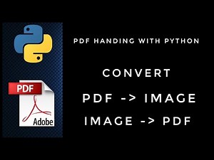 Convert PDF 2 Image or Image 2 pdf | PDF handling with python | #pyGuru