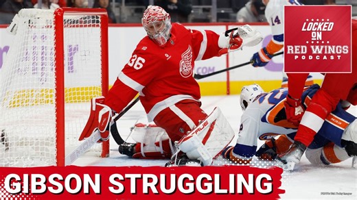 John Gibson's struggles continue as Detroit is shutout by the New York Islanders