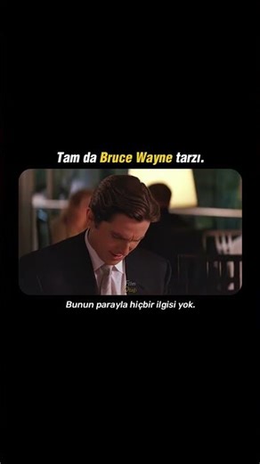 Tam da Bruce Wayne tarzı. #batman #brucewayne #filmsahnesi #filmshorts #sinema #shorts #movie