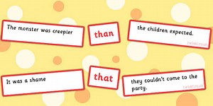 Sentence Matching Game Conjunctions Than, That