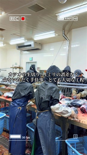 生切り カツオの生切り 1ミリの誤差なく 命をいただく手仕事 とても大切な工程 ダシで 笑顔に もっと世界へ。 #かつおともだち #katsuobushi #katsuoab#dashi#dashhiの工程 🔪カツオの生切り 煮熟（しゃじゅく） 骨抜き（なまりぶし） 焙乾（ばいかん：燻す）を繰り返して水分を飛ばし、荒節（あらぶし）を作ります。 さらに表面のタール削り（裸節）を経て カビ付け（枯節・本枯節）を 複数回行うことで旨味と保存性が高まり 数ヶ月かけて極上の本枯節が完成する