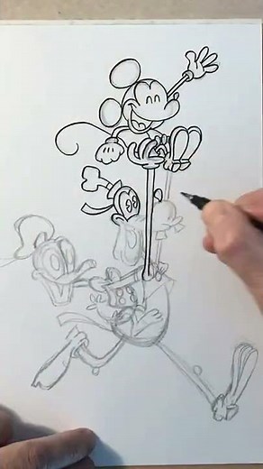 Easy Mickey Mouse drawing