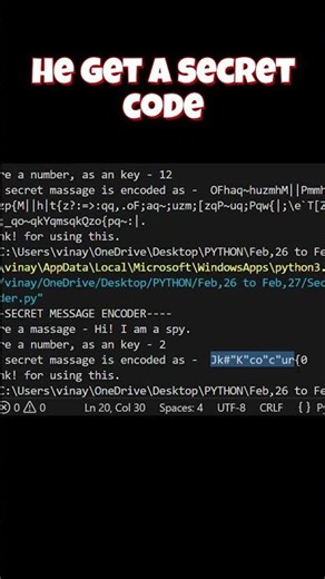 SPY V/s HACKER: The power of Python. #spyvshacker #codingprojects #cybersecurity #shorts #artz_vg
