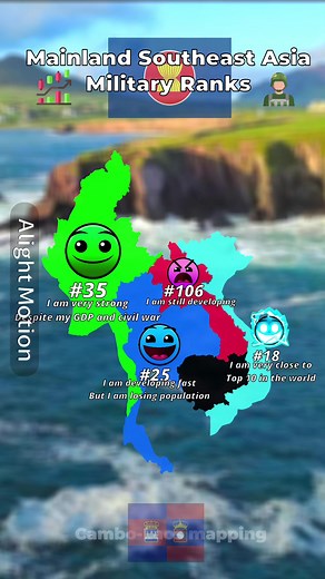 Mainland Southeast Asia Military ranks (Cambodia 95-83th) #khmer #history #fyp #history #mapping