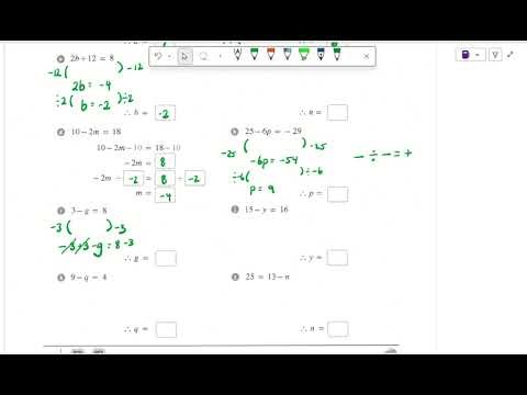 Year 7 Mathematics Solving 2 step equations