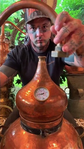 Distilling frankincense in a copper alembic still, the SmokeWalkers way.