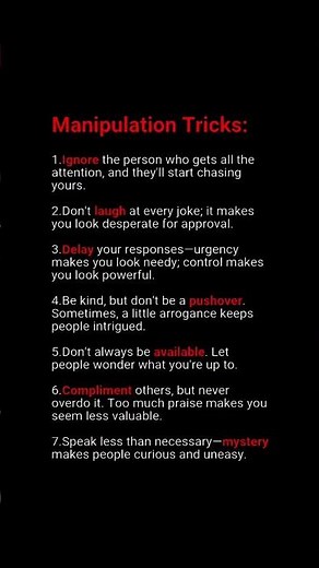 7 Manipulation Tricks They Don’t Want You to Know 😈 | Control Any Situation