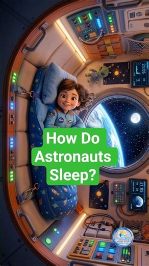 How Do Astronauts Sleep? #KidsLearning #Astronaut #Space #scienceforkids #kidslearning