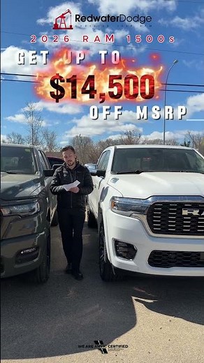 Massive May Savings: Up to $14,500 Off 2026 RAM 1500 Trucks at Redwater Dodge!