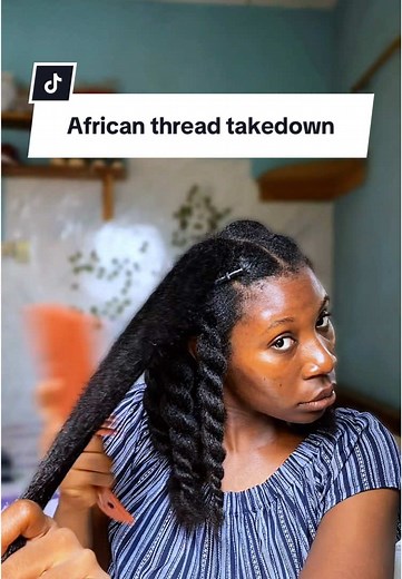 My African Threading Results: Length Retention Tips for Type 4 Natural Hair Growth