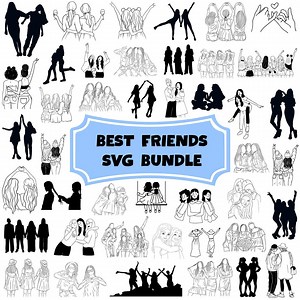 Friends SVG Bundle, Friendship Clipart, Commercial Use (digital Download - Etsy Canada