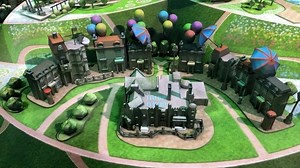 A look at the Cherry Tree Lane portion of the new Epcot model during the Mary Poppins attraction preview in The Epcot Experience at Epcot. #marypoppins #epcot #epcotexperience #model #3dmapping #disney #wdw #instadisney #disneyworld #waltdisneyworld #disneygram #orlando #florida | Attractions Magazine