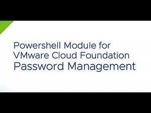 PowerShell Module for VMware Cloud Foundation Password Management