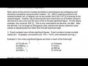 Significant figures: Parts I, II, and III in one longer video