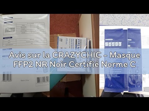 Avis sur la CRAZYCHIC - Masque FFP2 NR Noir Certifié Norme CE EN149 - Masque de Protection Respirato