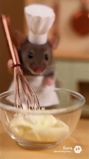 Real French Mouse Chef Makes Opera Cake 🐭🇫🇷🍰#shorts