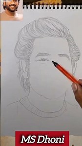 Free hand drawing of MS Dhoni#art #drawing #artdrawing #sketch