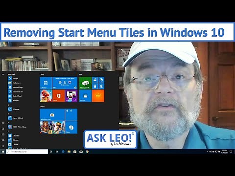 Removing Start Menu Tiles in Windows 10