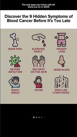 Discover The 9 Hidden Symptoms Of Blood Cancer. Most People Don't Know About This,