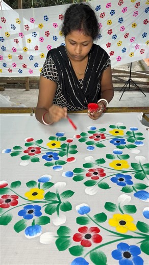 Colorful Handprint Saree | Kolkata Collection