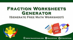 Fraction Worksheets Generator - Teach Pinas