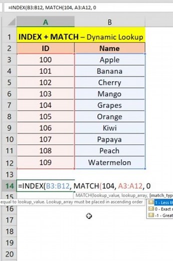 INDEX + MATCH in Excel (Better Than VLOOKUP!)
