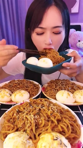 8.6K views · 137 reactions | Noodle with eg boiled show very good tasty yummy Mukbang #asmrsounds #yummyfood #noodles #asmrvideo | My ASMR | Facebook