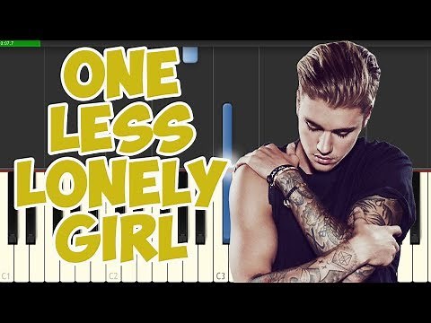 🎹 justin bieber - one less lonely girl (Piano Tutorial) ❤️♫