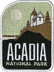 Vagabond Heart Acadia National Park Patch - Iron On Travel Badge - Acadia Patch - Great Acadia Maine Souvenir